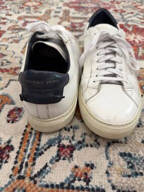 Givenchy Urban Street White Navy Knot Leather Low Top Sneakers 11 Men’s